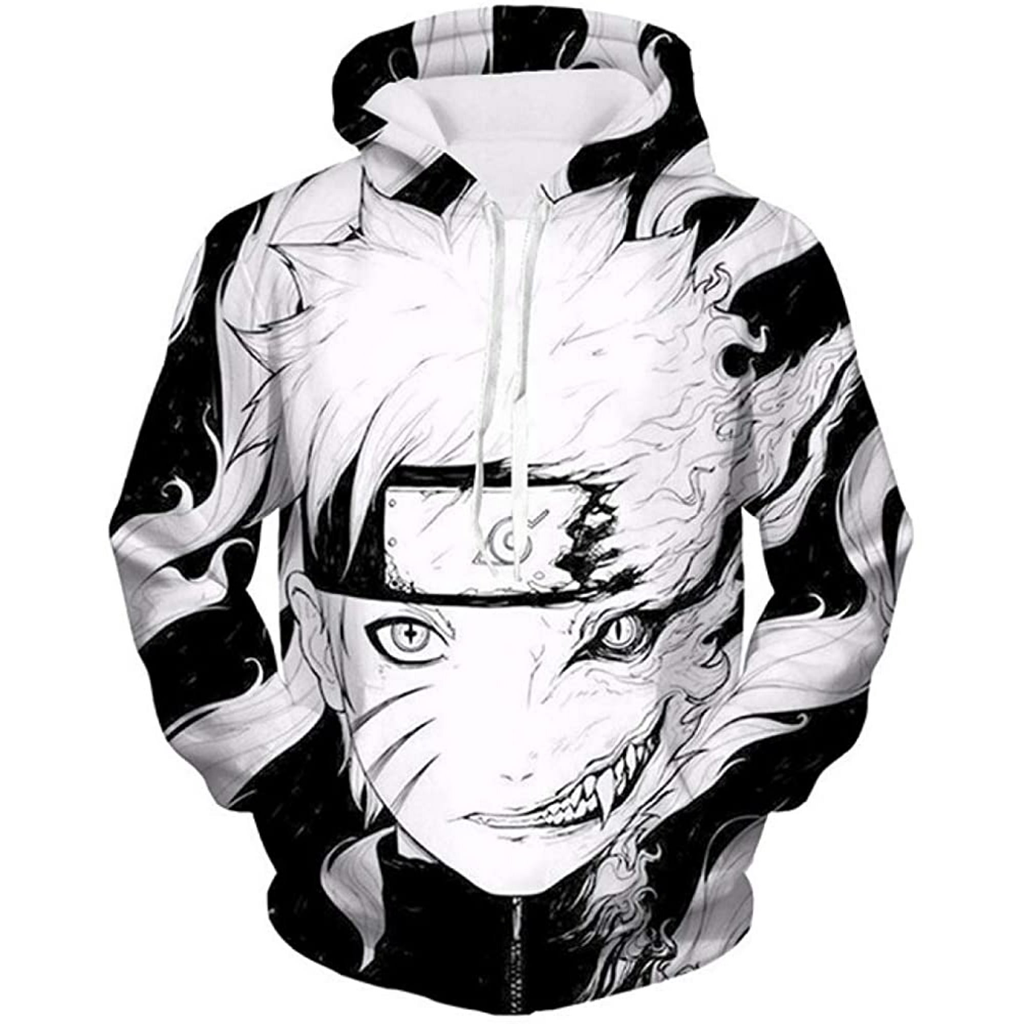 Naruto black and white hoodie hotsell