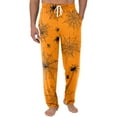 thumbnail image 2 of Domuza Halloween Pj Pants for Men Funny Spooky Print Casual Drawstring Sleep Pants Lightweight Cotton Soft Lounge Pajama Bottoms with Pockets Saffron L, 2 of 6