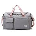 thumbnail image 2 of Odeerbi Travel Bag Carry On Luggage Bags Fashion Dry Wet Separation Waterproof Large Capacity Portable Satchel Luggage Bag Gray, 2 of 5