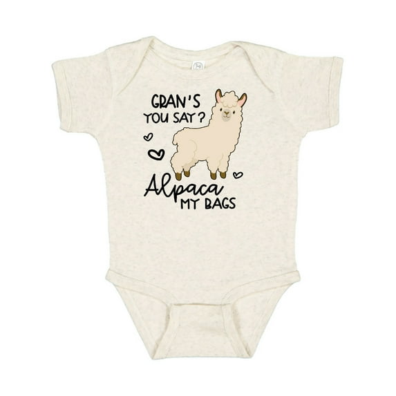 Inktastic Gran's You Say Alpaca My Bags Gift Baby Boy or Baby Girl Bodysuit