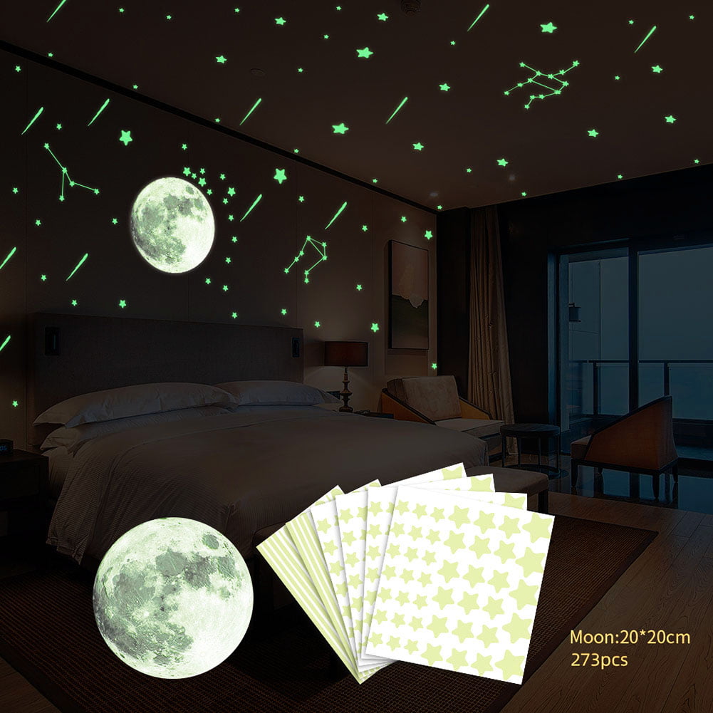 Glow In The Dark Luminous Switch Wall Stickers Night Bedroom Fluorescent Sticker 