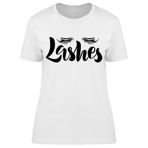 "lashes" Closed Eyes Lashes T-Shirt Women -Image by Shutterstock, Female Small