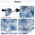 thumbnail image 5 of Blue Floral Spring Tier Curtains, Watercolor Art Elegant Botanical Light Filtering Kitchen Curtains, 2Pcs Rod Pocket Half Window Treatments Panels for Sink Cafe Cabinet Camper 27.5x36 Inches, 5 of 9