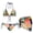 Color Block, variant on 3Pieces Women’s Halter Bikini Set Color Block Print Swimsuit and Sarong Beach Cover Up Skirt for Women Sexy Swimwear for Summer Beach
