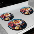 thumbnail image 7 of Electric Stove Burner Covers,4 Pcs Round Gas Burner Cover,8 and 10 Inch,Canine in Dreamy Colorscape, 7 of 7