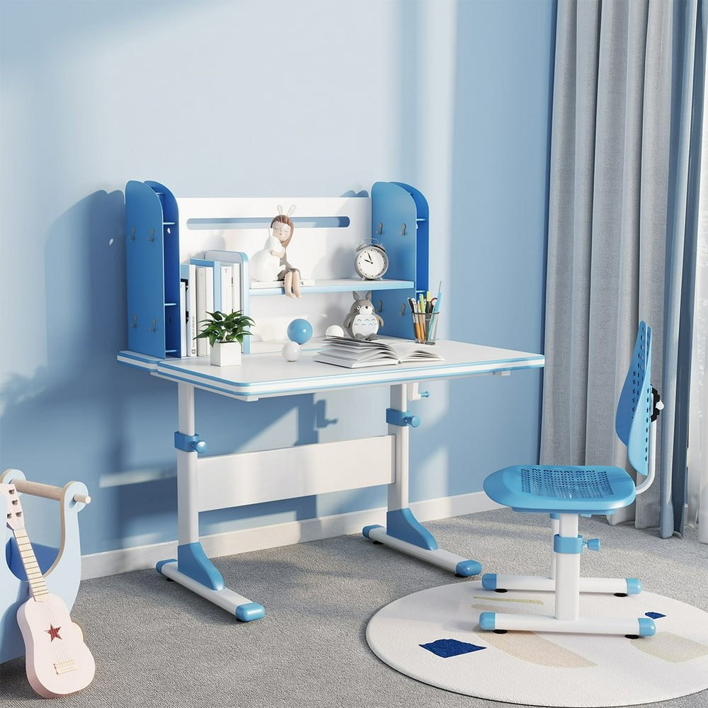 SÄKEE Kids Desk with Chair Set Height Adjustable Children School Desk