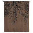 thumbnail image 2 of Coffee Brown Black Branches Sheer Curtains 72 Inches Long, Botanical Dead Tree Birds Light Filering Curtains, Breathable Simi Curtain Privacy Drapes for Living Room Bedroom Window Treatment, 2 of 8