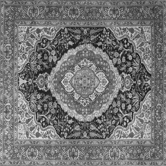 Ahgly Company Indoor Square Persian Gray Traditional Area Rugs, 6' Square
