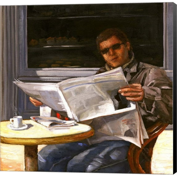 Coffe Brake by Bonnec Brothers, Canvas Wall Art, 24W x 24H