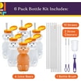 thumbnail image 4 of Special Supplies Juice Bear Bottle Drinking Cup with Long Straws, 6 Pack, Squeezable Therapy and Special Needs Assistive Drink Containers, Spill Proof and Leak Resistant Lids, 4 of 9