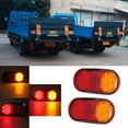 thumbnail image 1 of Dual Color Taillight Truck Rear Lamp 2pcs 24V Trailer Taillight 14LED Dual Color Oval Styling Rear Light Lamp High Brightness, 1 of 8