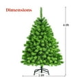 thumbnail image 4 of Costway 4.5FT Pre-Lit Hinged Christmas Tree Green Flocked w/ 392 Tips & 150 LED Lights, 4 of 10