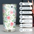 thumbnail image 4 of Rose Flower Tumbler, 20 Oz Stainless Steel Insulated Tumbler - Christmas Gifts Stocking Stuffers for Women Girls, Valentines Day,Birthday Gifts for Daughter,Wife,Girlfriend, 4 of 6