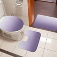thumbnail image 4 of Purple Ombre Bath Mat 3 Piece Bathroom Rug Set, White Gradient Modern Abstract Art Non Slip Bath Rug Contour Mat and Toilet Lid Cover, Absorbent Shower Mats Soft Bath Rugs and Mats Sets, 4 of 8