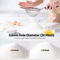 thumbnail image 4 of 18/8 Stainless Steel Mesh Strainer: U-Taste 5.5 Inch Kitchen Fine Mesh Sieve Food Colander with Riveted Sturdy Silicone Handle and 30 Mesh Hole for Straining Flour, Pasta, Fruit, Quinoa (Black), 4 of 11