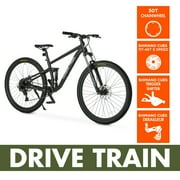 Ozark Trail FS.2 Slalom 29 in Full Suspension Mountain Bike, Medium Frame, Fits Riders 5 ft 6 in - 5 ft 9 in, Black, Adult, Unisex