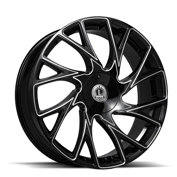 LUXXX ALLOYS 32 20X8.5 5X114.3/5X108 30ET 73.1CB GLOSS BLACK MILLED WHEEL