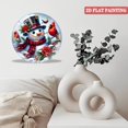 thumbnail image 4 of Decorative Clocks： Romantic Christmas Roses And Cardinals Snowman Wreath Glass Wall Clock ，Winter Decor Wall Clock for Homes, Bars, Offices, Man Caves, Garages, And Living Rooms. Also Makes A Great, 4 of 8