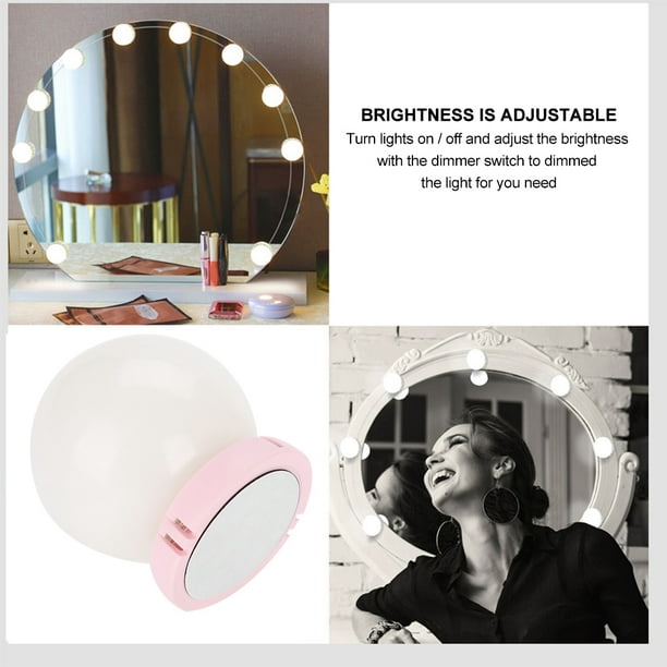 Lampe de maquillage, Kit de ampoules pour coiffeuse, eclairage mural, 10  ampoules pour miroir, style Hollywood