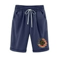 thumbnail image 2 of QIPOPIQ Clearance Pants for Women Summer Independence Day Flag Print Lacing Cotton Linen Plus Size Shorts with Pocket S, 2 of 6