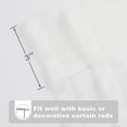 thumbnail image 3 of DriftAway Solid Color Faux Linen Slub Sheer Voile Tie Up Decorative Adjustable Balloon Rod Pocket Window Curtains for Small Window 31"Wx47"L White, 3 of 7