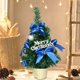 thumbnail image 1 of Adorno navideño retráctil mini de 30 cm | Decoración navideña de escritorio | Árbol de mesa de plástico ensamblado a mano con lazos y adornos navideños | Dorado, rojo, azul y verde, 1 of 6