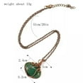 thumbnail image 3 of HOOUN Halloween Copper Wire Wrapped Crystal Pumpkin Necklace Pendant Autumn Jewelry-Obsidian (Gold), 3 of 9