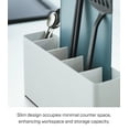 thumbnail image 3 of Yamazaki Home Utensil and Thin Cutting Board Holder, White, Steel, Utensil Holder, 3 of 7