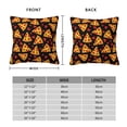 thumbnail image 6 of Wukai Cartoon Pizza Premium Polyester Fleece Pillow Covers with Hidden Zipper Closure,Luxuriously Soft and Durable-24"x24", 6 of 7