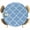 Blue, variant on Elastic Fitted Round Tablecloth, Orange Morocco Waterproof Stretch Table Cover for 45"-54" Tables, Farmhouse Ethnic Geometric Grid Aesthetic Washable Outdoor Tablecloths for Patio, Picnic, Camping