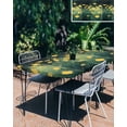 thumbnail image 3 of Spring Floral Rectangle Tablecloth, Waterproof Elastic Fitted Table Covers for 4 Foot Tables, 24x50inch Decorative Tablecloths for Picnic, Camping, Outdoor, Modern Oil Painting Yellow Botanical Green, 3 of 6