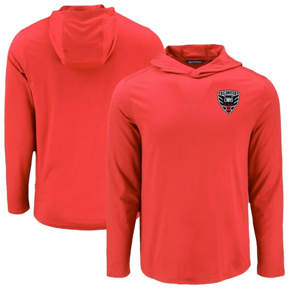 Men's Cutter & Buck Red D.C. United Coastline Epic Comfort Eco Recycled Long Sleeve Hoodie T-Shirt