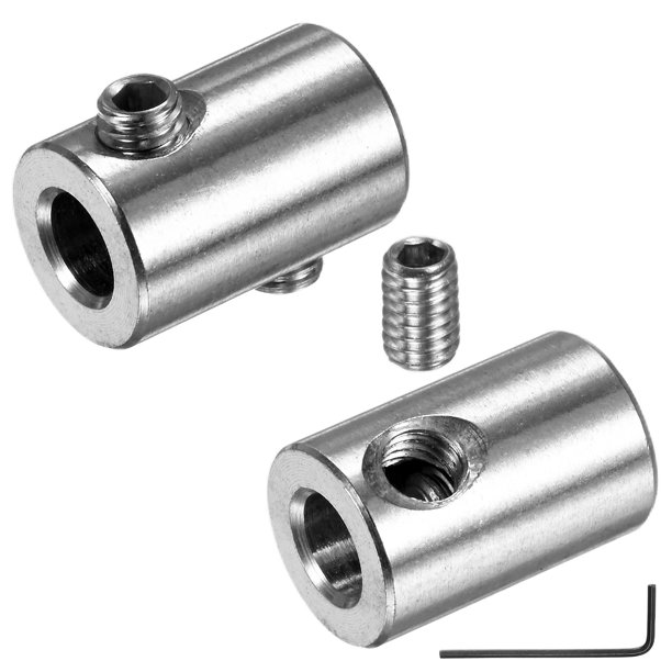 Uxcell 2-Pack Abrazadera de Cable de Alambre, Clip de Doble Agujeros de Acero Inoxidable 304 con Tornillos Hexagonales y Llave