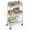 3-Tiered Green, variant on edx 3 Tier Rolling Cart, Metal Utility Storage Cart with Lockable Wheels for Livingroom, Bathroom, Kitchen & Narrow Spaces,White