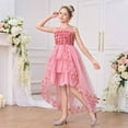 thumbnail image 5 of Girls Formal Dress Girls Pink Dress Tulle Fluffy Ballet Tutu Skirt Girls Fancy Dresses Girls Children's Day Outfit 7-8 Years, 5 of 8