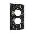 thumbnail image 2 of ZICANCN Outlet Covers Wall Plate, Galaxy Sun Star Moon Blue Light Switch Cover Decorative, Duplex Toggle Combo 1-Gang, 2 of 9
