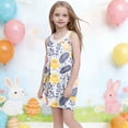 thumbnail image 6 of ATOGUTA Girls Summer Dress Casual Summer Spaghetti Straps Easter Romper Dresses with Pockets for Kid Size 3T-10. Multicolor, 6 of 6