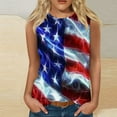 thumbnail image 4 of SOOMLON Plus Size 4th of July Tank Tops for Women Distressed Independence Day Shirts Crew Neck American Flag Tops Sleeveless Novelty T-Shirt Personalized Tee Blouse Clothing, 4 of 4