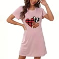 thumbnail image 4 of RXMEKW Chemise de Nuit à Manches Courtes Surdimensionnée pour Femmes avec Imprimé Poitrine en Polyester Spandex, 4 of 7