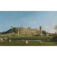 thumbnail image 2 of Canaletto 18x13 Black Ornate Wood Framed Double Matted Museum Art Print Titled - Warwick Castle, 2 of 5