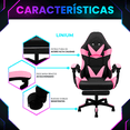 thumbnail image 4 of Silla Gamer Oficina Escritorio Linium Ergonómica Super Cómoda Rosa, 4 of 11