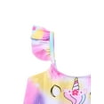 thumbnail image 4 of 2Pcs Little Girl Unicorn Print Bikini Swimsuit Toddler Kids Colorful Ruffle Swimwear Summer Beach Bathing Suit, 4 of 7
