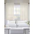 thumbnail image 6 of Sage Green Striped Semi Sheer Curtains 54 Inch Length 2 Panels Set, Modern Farmhouse Green Stripes Sheer Kitchen Curtain Privacy Voile Window Curtain for Living Room Bedroom Rod Pocket Drapes, 6 of 7