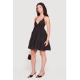 thumbnail image 2 of Women's Sleeveless Tie Front Tiered Halter Mini Dress, 2 of 3