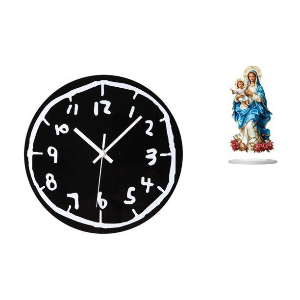 Reloj de pared,Reloj de pared silencioso y decorativo que no hace tictac,Reloj moderno de 12 pulgadas para pared de casa o oficina,sencillo.,Letrero de mesa,Decoración de escritorio acrílica