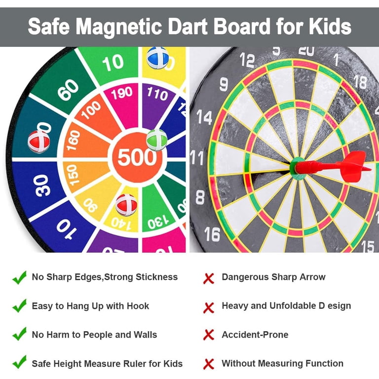 Rirool Kids Dartboard Set, 28.3 Inch Hook and Loop Target photo 4