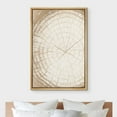 thumbnail image 3 of IDEA4WALL Framed Canvas Wall Art Minimal Brown White Forest Tree Wood Rings Retro Art Rustic Duotone Nature Wilderness Abstract Print Relax/Calm for Living Room, Bedroom, Office - Natural 24"x36", 3 of 5