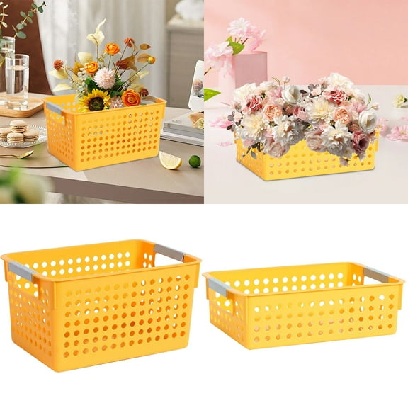 Aminojy A4 Paper Trays for Classroom with Grip Handles, Stackable School Supply Holder for Library, Drawers, Office, Home,Desk,Turn In Trays Classroom Plastic Storage Baskets Clearance Sales