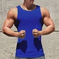 thumbnail image 3 of Aayomet Hommes Débardeurs et Été Décontracté Col Rond Imprimé Style Raglan Haut sous-Vêtement (Bleu, m), 3 of 4
