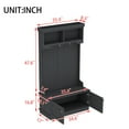 thumbnail image 3 of S-HOME Stylish 4-in-1 Hall Tree Featuring Hooks And Shoe Bench,  For Hallway Storage Solutions, Black, 3 of 13